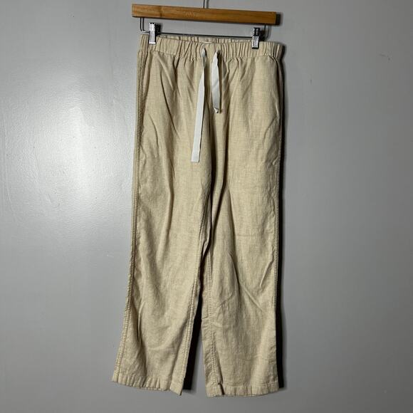 J. Crew Cream Beige Pajama Set Women’s Small Petite Cozy Classic Long Sleeve - Picture 5 of 6